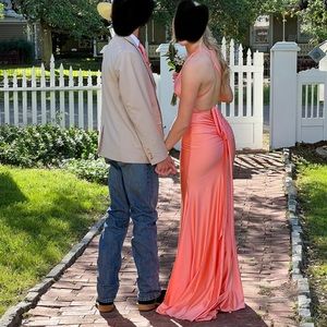 Beautiful coral prom dress